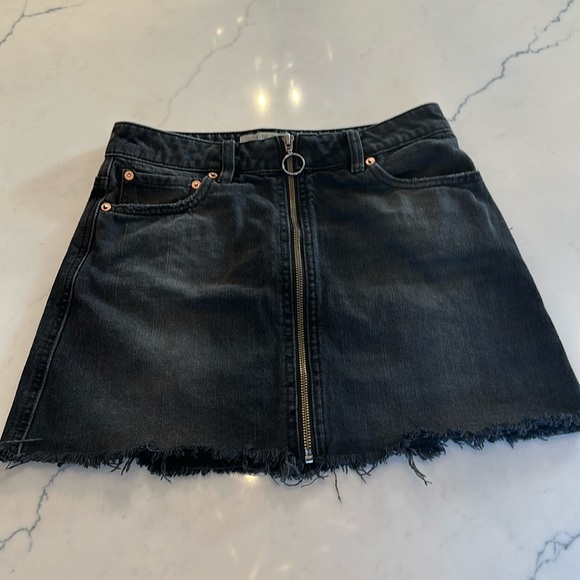 Free People Black Denim Skirt - Picture 2 of 4